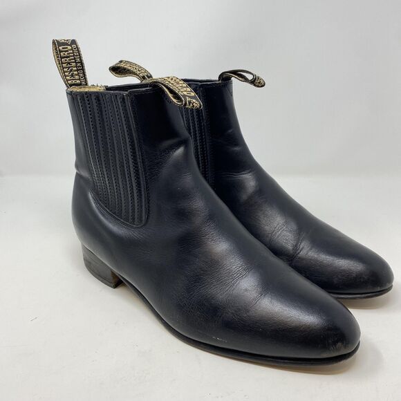 EL Besserro Boots Mens Size 29.5 Black Leather Chelsea Ankle Dress Pull On main image 8